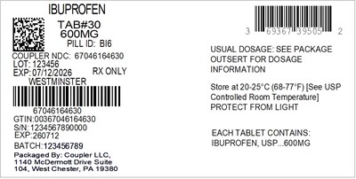 Label (69367 395 05 Ibuprofen 600mg 67046 1646 30)